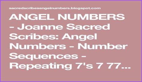
Angel Numbers - Number Sequences - Repeating 7's  7 77 777 7777
